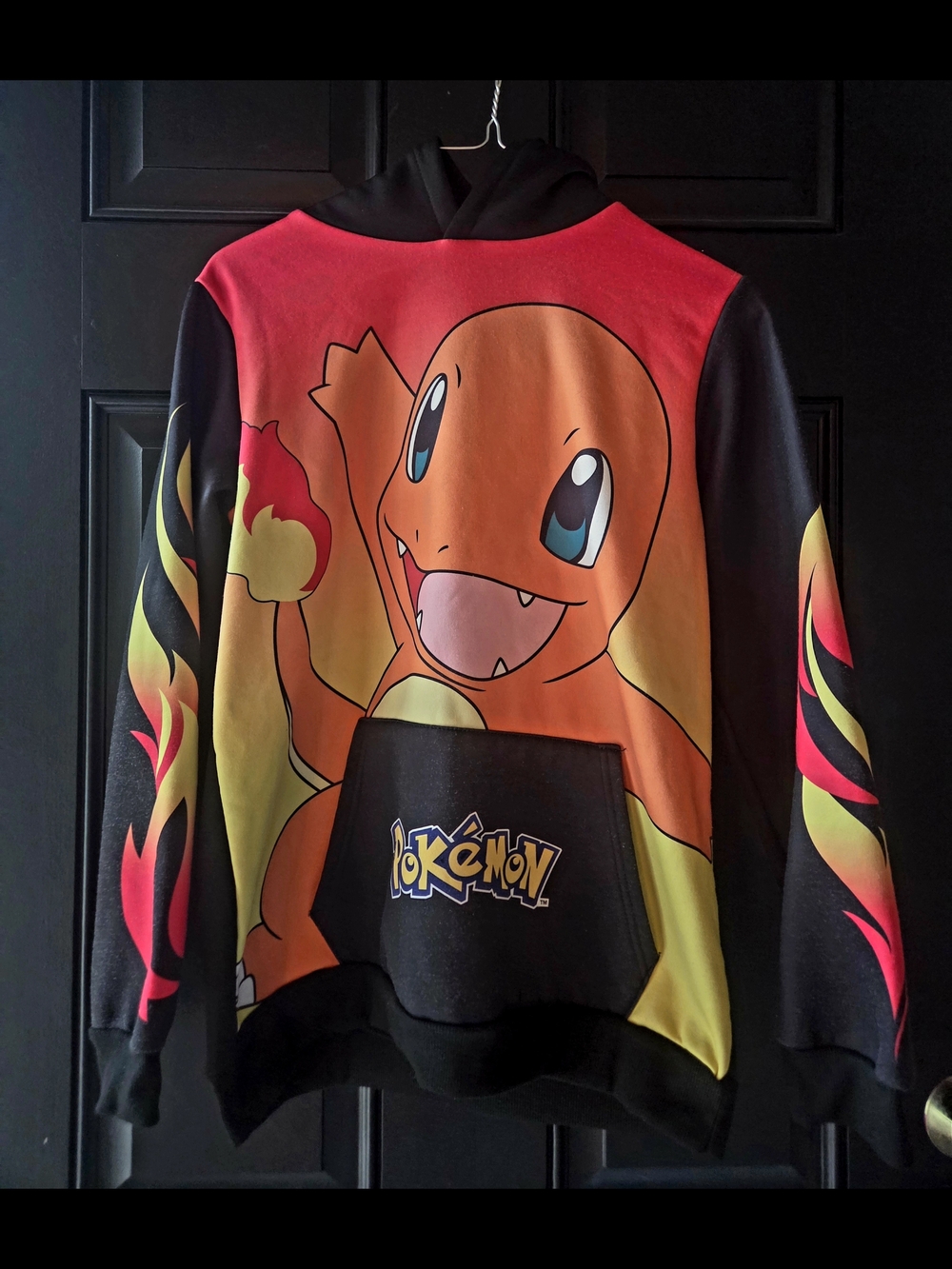 Pokemon Charmander Pullover Hoodie in Orange, Black and Yellow